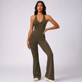Women'S Backless Halter Sports Jumpsuit Tummy Control Buttery Soft Activewear for Daily Wear & Training