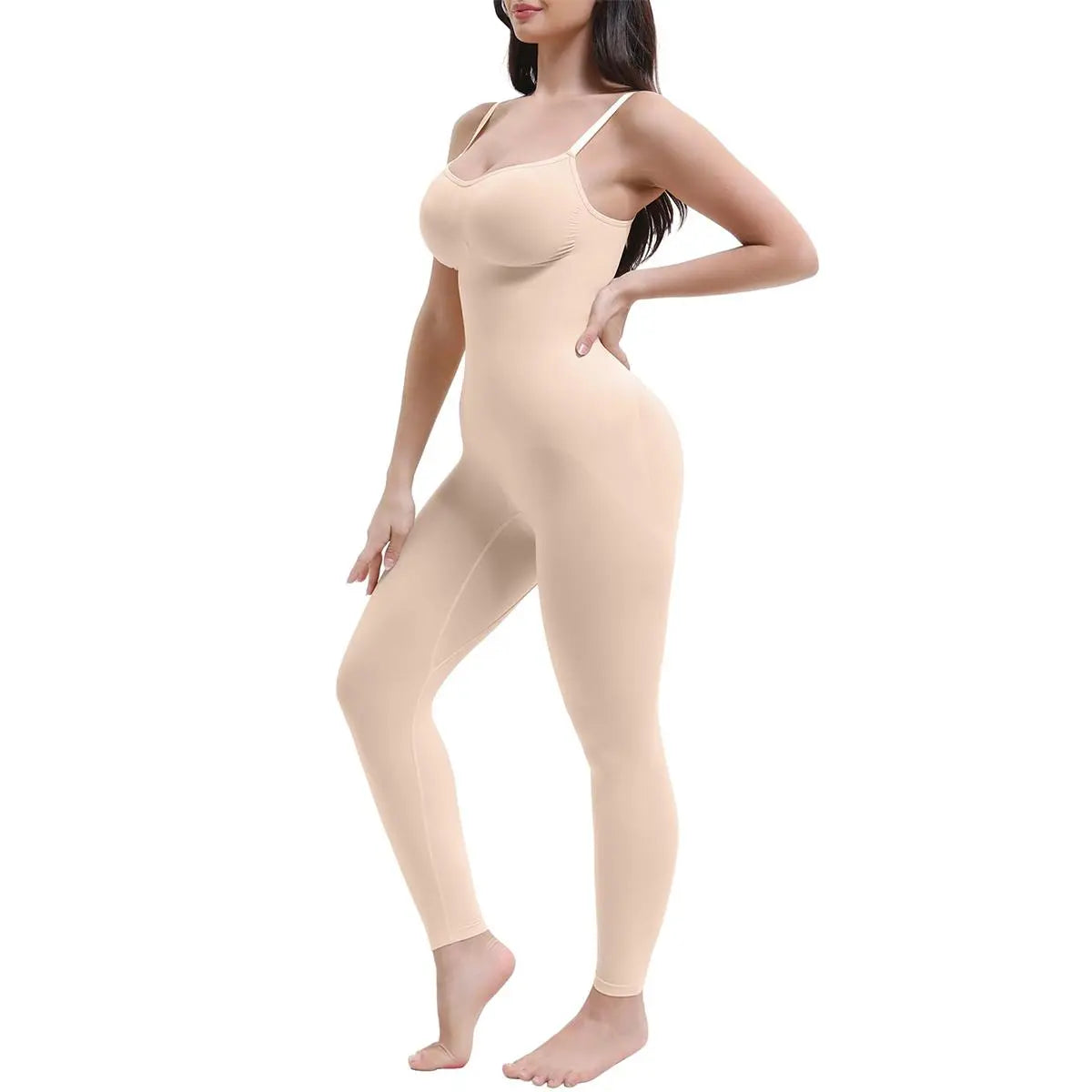Full Body Shapewear Tummy Control High Waisted Leggings Stretchy Bodysuit Black Sculpting