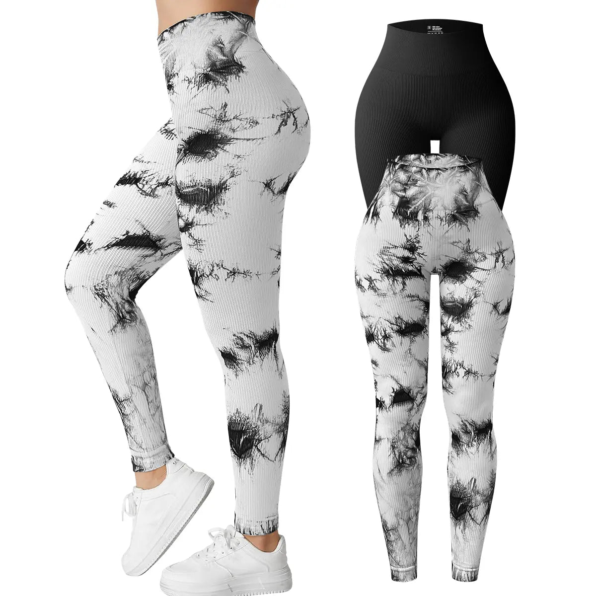 Women'S Yoga Pants Ribbed Seamless Workout High Waist Bell Bottoms Flare Leggings Comfort