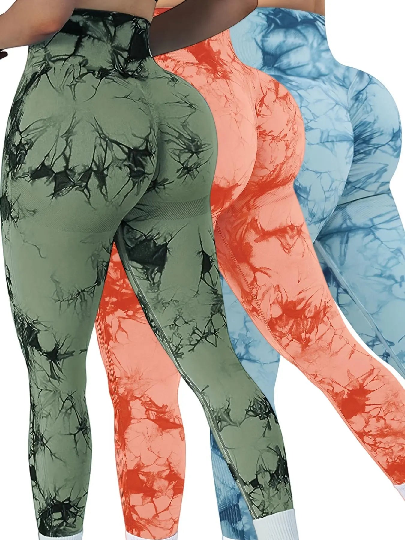 Women'S Solid High Waist Sports Leggings, Tummy Control Skinny Pants, Ladies' Sportswear Clothing for Indoor Outdoor Wear, Summer Outfits 2024, High Waisted Leggings, High Stretch Leggings, Gym Workout Leggings, Stretchy Workout Leggings