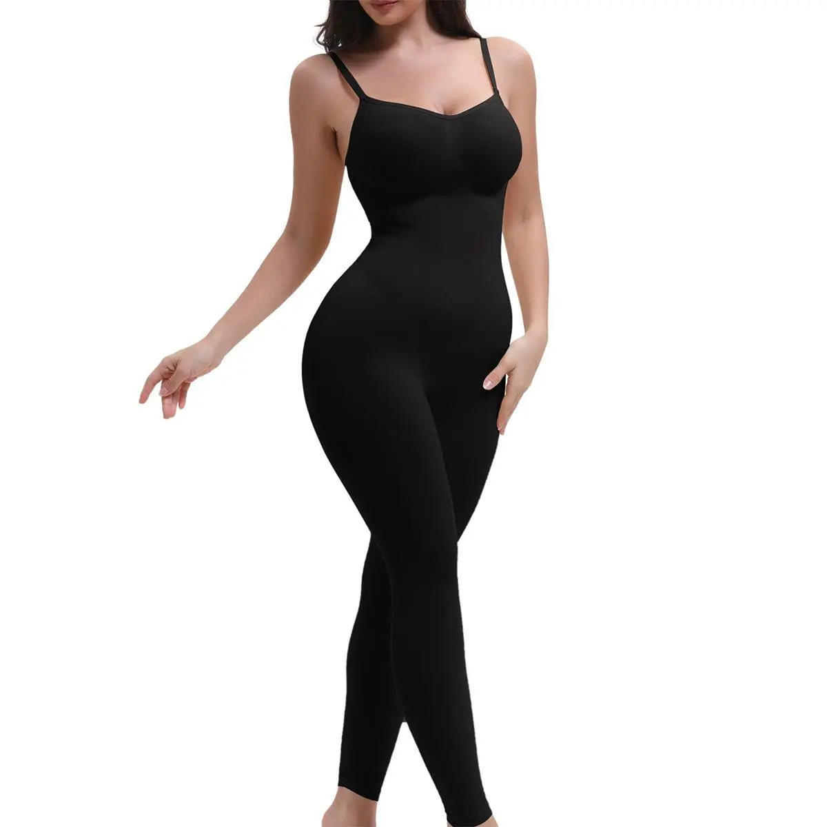 Full Body Shapewear Tummy Control High Waisted Leggings Stretchy Bodysuit Black Sculpting