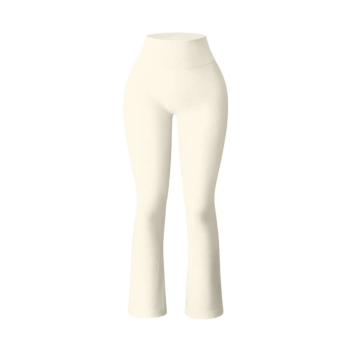 Women'S Bootcut Pants Ribbed Seamless Workout High Waist Bell Bottoms Flare Leggings