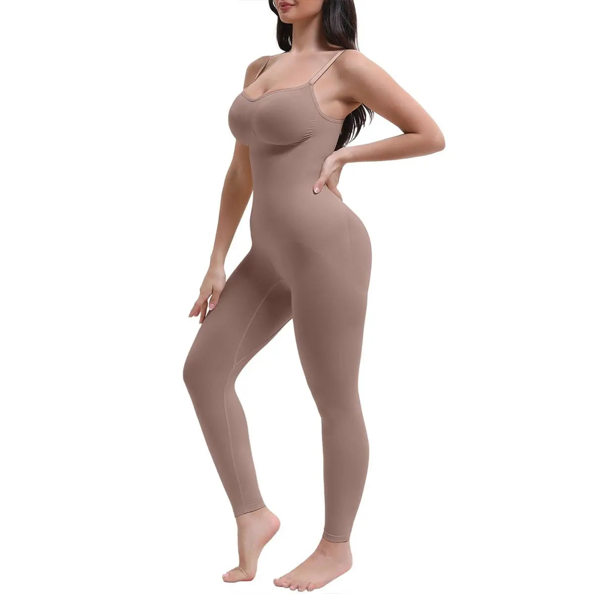 Full Body Shapewear Tummy Control High Waisted Leggings Stretchy Bodysuit Black Sculpting