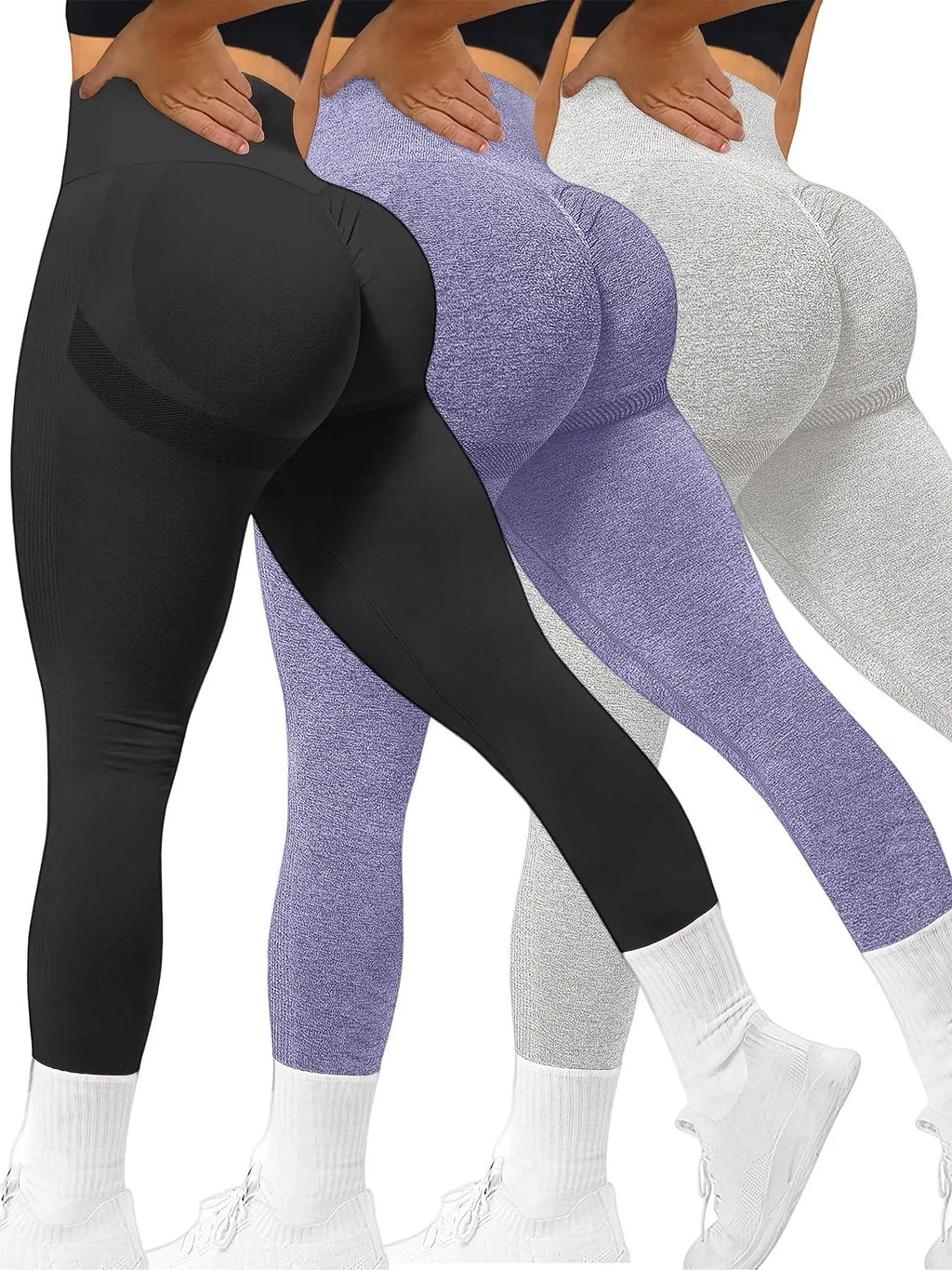 Women'S Solid High Waist Sports Leggings, Tummy Control Skinny Pants, Ladies' Sportswear Clothing for Indoor Outdoor Wear, Summer Outfits 2024, High Waisted Leggings, High Stretch Leggings, Gym Workout Leggings, Stretchy Workout Leggings