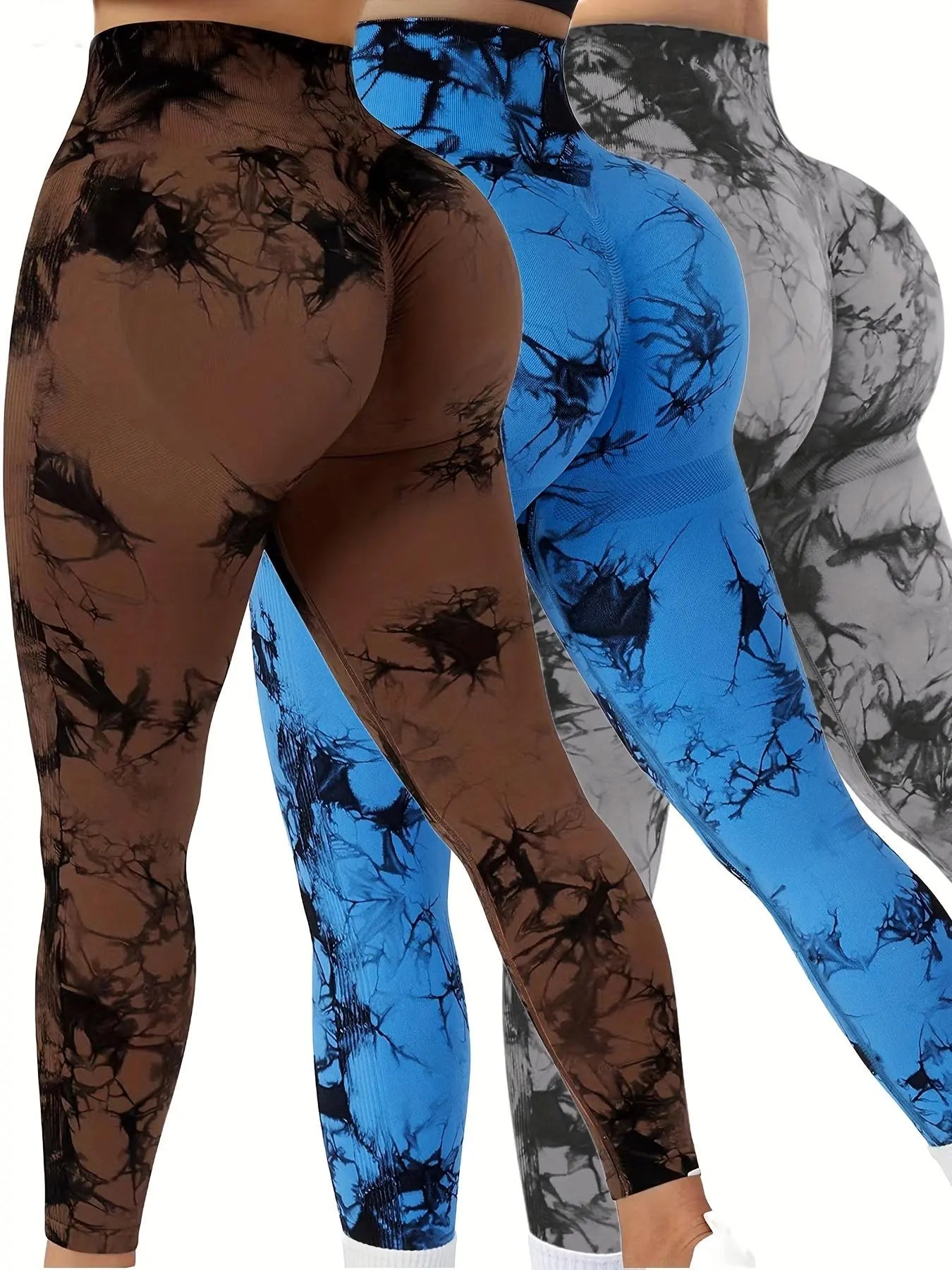 Women'S Solid High Waist Sports Leggings, Tummy Control Skinny Pants, Ladies' Sportswear Clothing for Indoor Outdoor Wear, Summer Outfits 2024, High Waisted Leggings, High Stretch Leggings, Gym Workout Leggings, Stretchy Workout Leggings