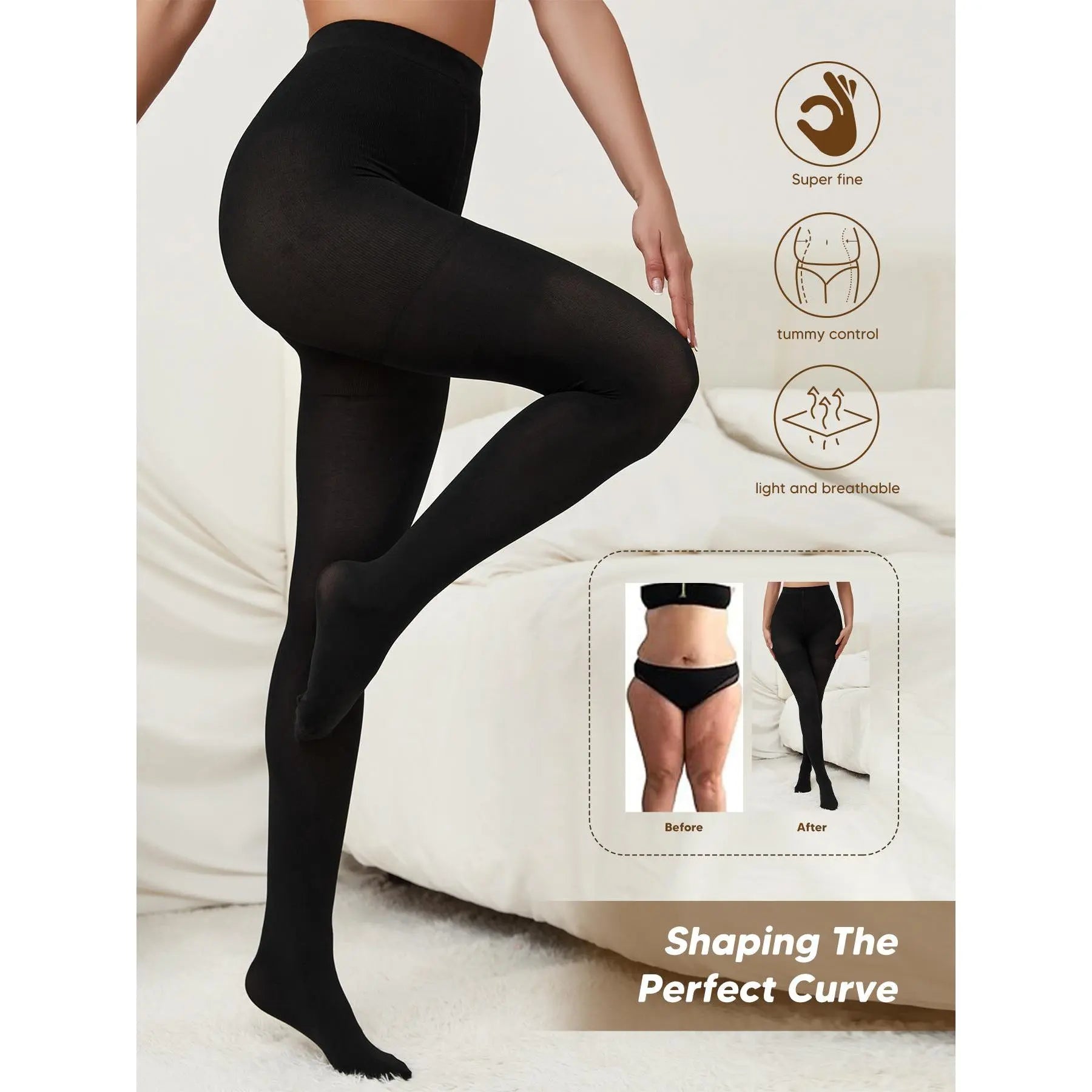 Women'S Ultra High Waisted Tummy Control Compression Butt Lifting Thigh Slimmer Shapewear Leggings