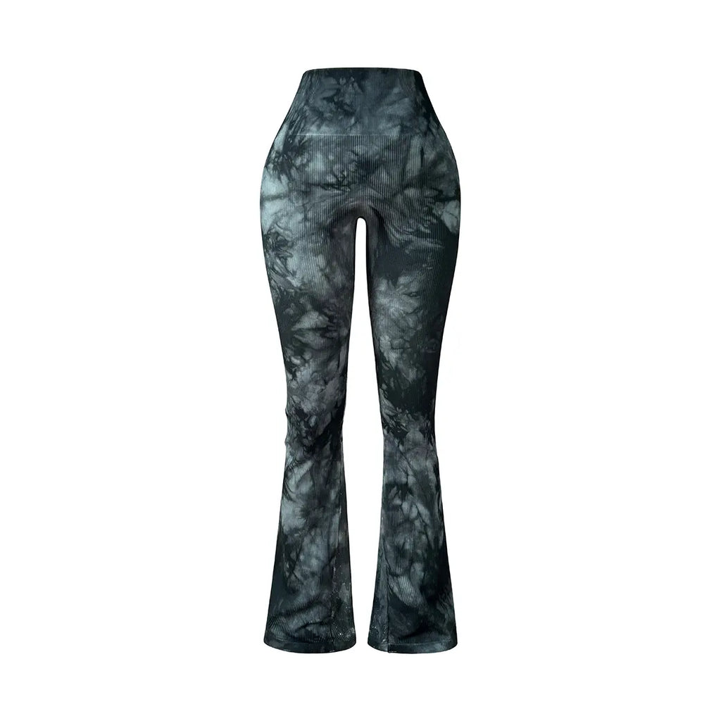 Women'S Yoga Pants Ribbed Seamless Workout High Waist Bell Bottoms Flare Leggings Comfort
